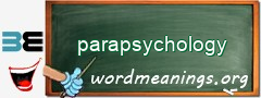 WordMeaning blackboard for parapsychology